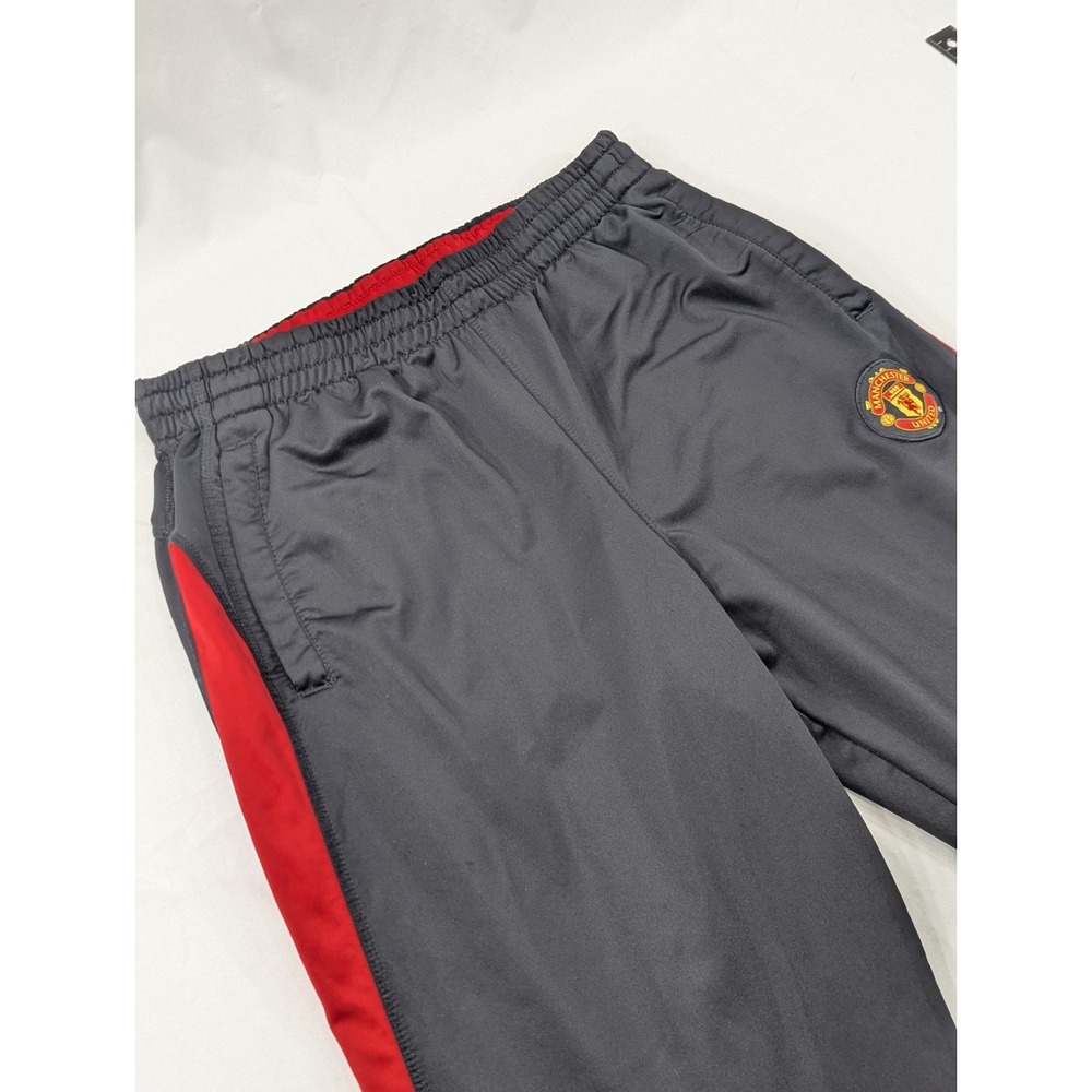 Manchester United MU  Track Pants Mens Large Black Warm Up Pants FC Soccer‎